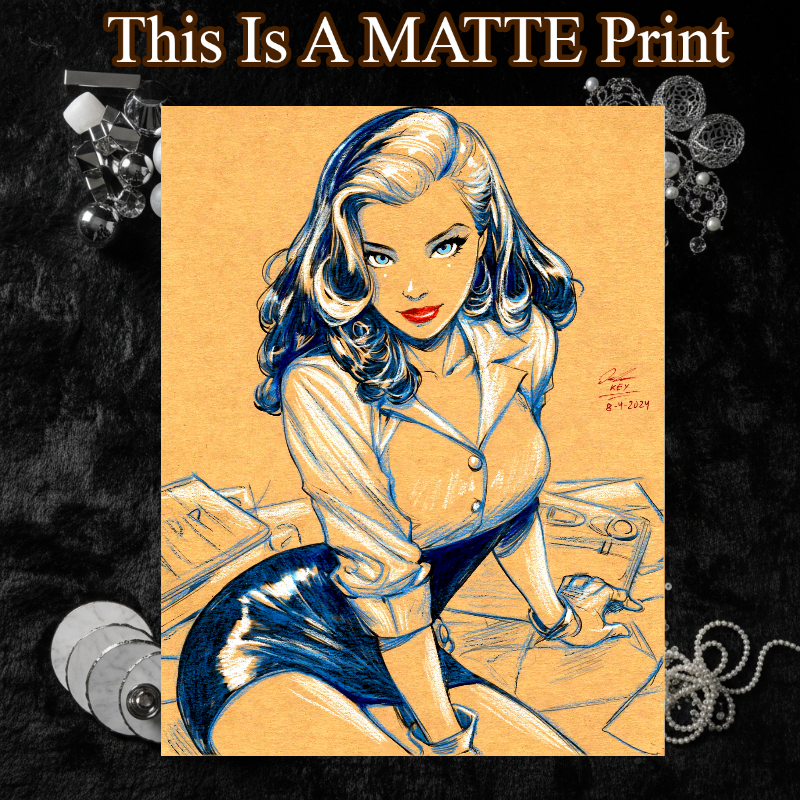 Lois Lane Art Illustration Hard Signed 8.5x11in Fine Art PRINT