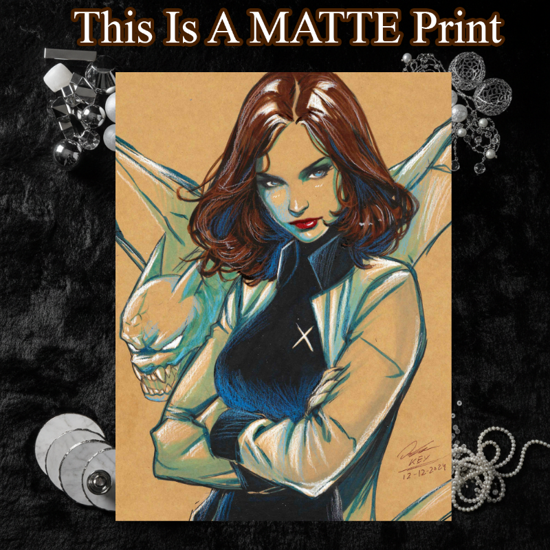 Kitty Pryde Art Illustration Hard Signed 8.5x11in Fine Art PRINT