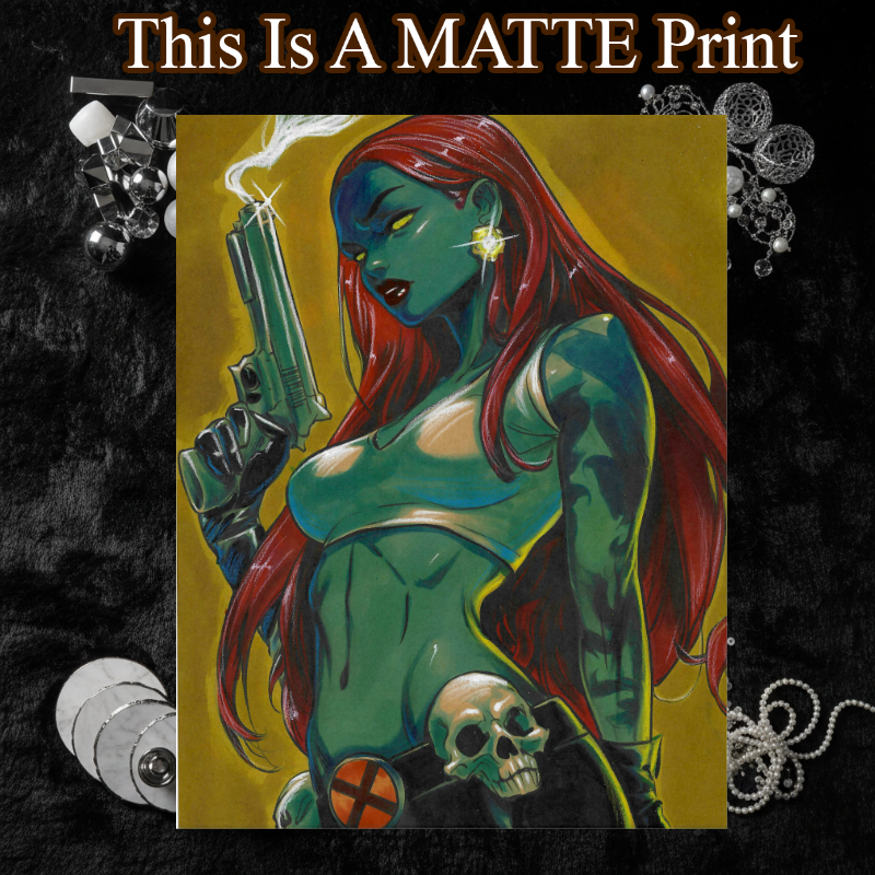 Mystique Art Illustration Hard Signed 8.5x11in Fine Art PRINT