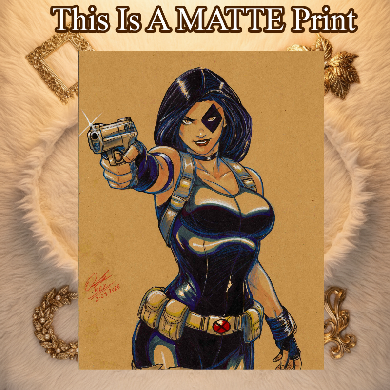 Domino Art Illustration Hard Signed 8.5x11in Fine Art PRINT