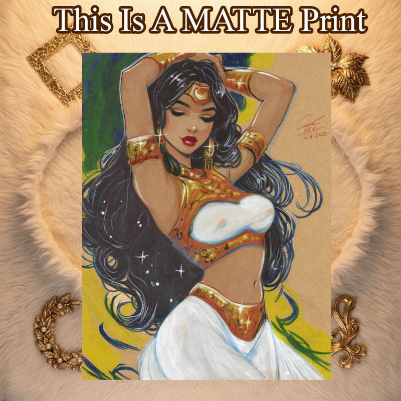 Dejah Thoris Art Illustration Hard Signed 8.5x11in Fine Art PRINT