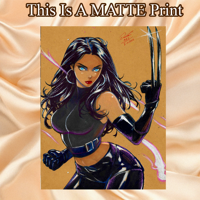 X-23 Art Illustration Hard Signed 8.5x11in Fine Art PRINT