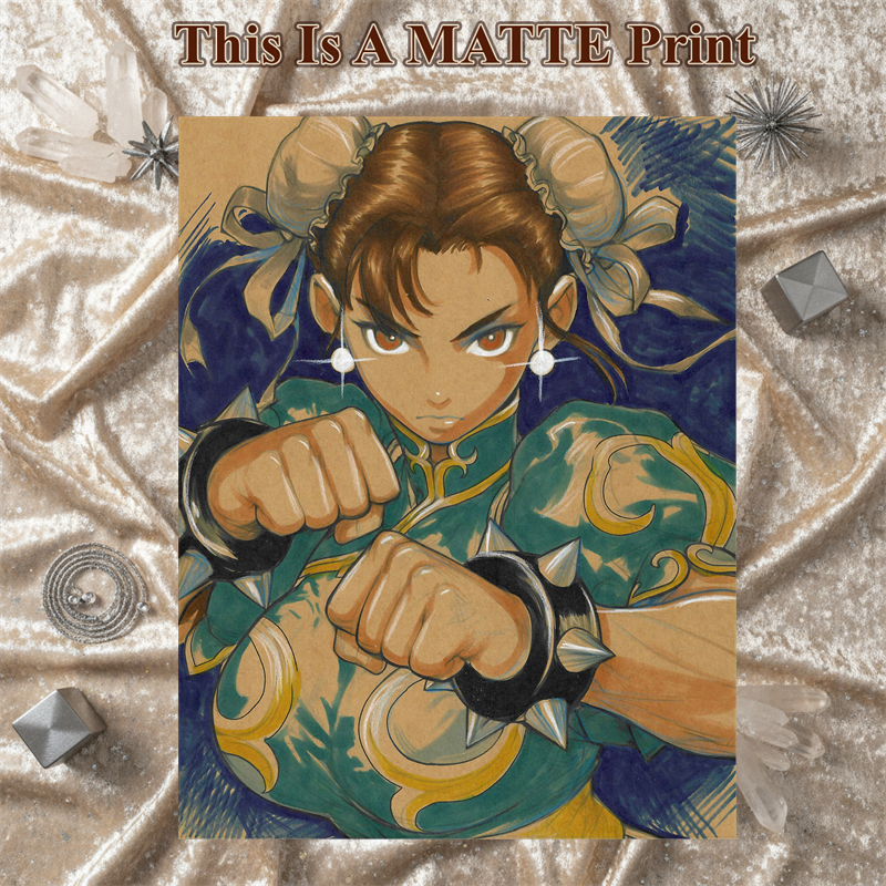 Chun Li Art Illustration Hard Signed 8.5x11in Fine Art PRINT