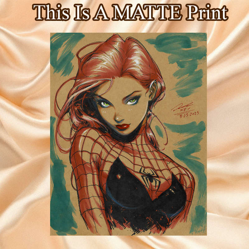 Mary Jane Art Illustration Hard Signed 8.5x11in Fine Art PRINT