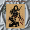 Psylocke Art Illustration Hard Signed 8.5x11in Fine Art PRINT