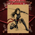 Psylocke Art Illustration Hard Signed 8.5x11in Fine Art PRINT