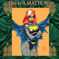 Batgirl Art Illustration Hard Signed 8.5x11in Fine Art PRINT