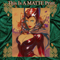 Scarlet Witch Art Illustration Hard Signed 8.5x11in Fine Art PRINT