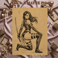 Psylocke Art Illustration Hard Signed 8.5x11in Fine Art PRINT