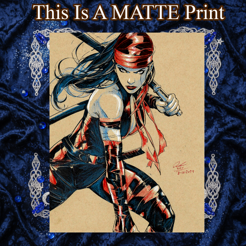 Electra Art Illustration Hard Signed 8.5x11in Fine Art PRINT