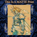 Cloud Strife Art Illustration Hard Signed 8.5x11in Fine Art PRINT