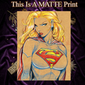 Supergirl Art Illustration Hard Signed 8.5x11in Fine Art PRINT