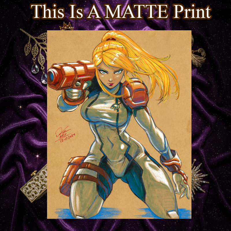Samus Art Illustration Hard Signed 8.5x11in Fine Art PRINT