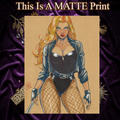 Black Canary Art Illustration Hard Signed 8.5x11in Fine Art PRINT