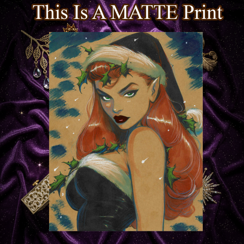 Poison Ivy Art Illustration Hard Signed 8.5x11in Fine Art PRINT