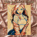 Mary Jane Art Illustration Hard Signed 8.5x11in Fine Art PRINT