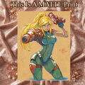 Samus Art Illustration Hard Signed 8.5x11in Fine Art PRINT