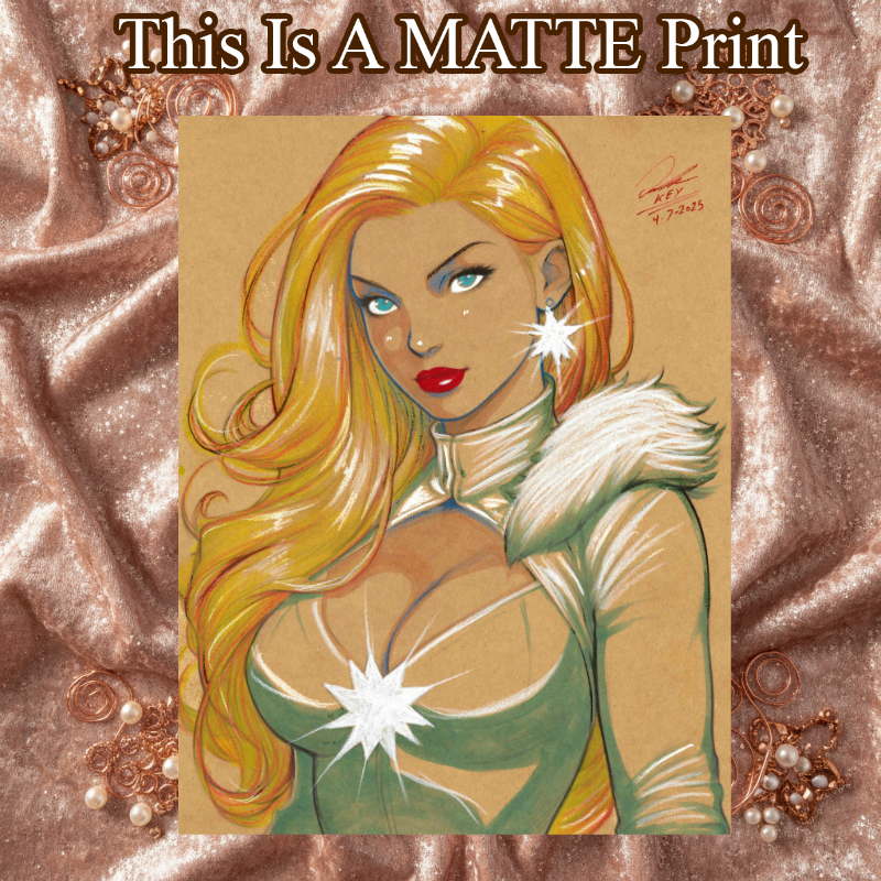 Emma Frost Art Illustration Hard Signed 8.5x11in Fine Art PRINT