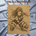Psylocke Art Illustration Hard Signed 8.5x11in Fine Art PRINT