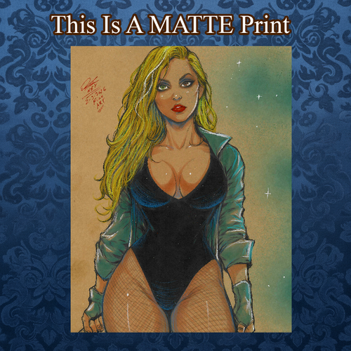 Black Canary Art Illustration Hard Signed 8.5x11in Fine Art PRINT