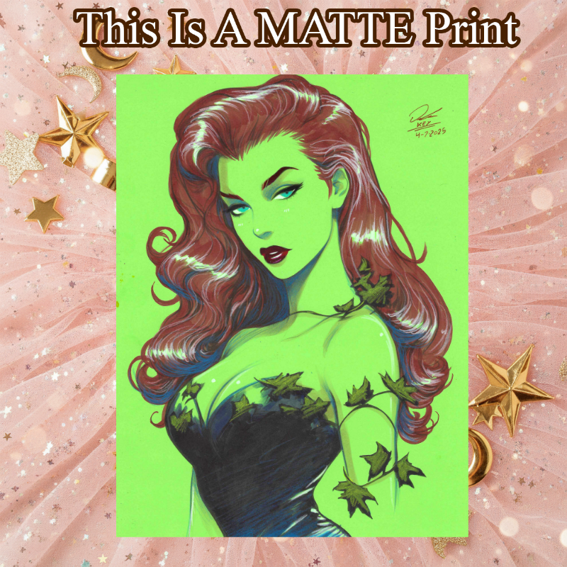 Poison Ivy Art Illustration Hard Signed 8.5x11in Fine Art PRINT