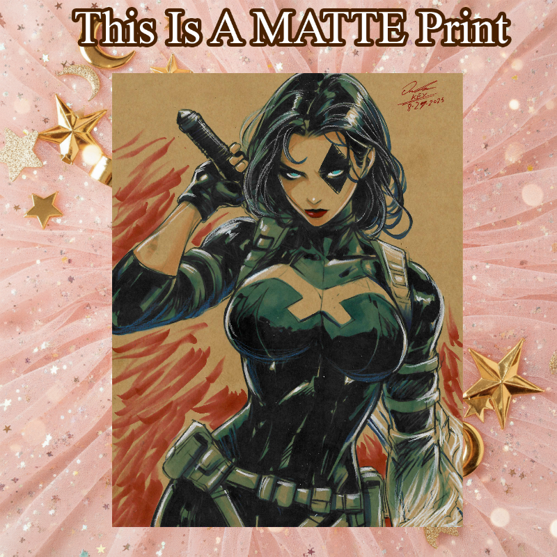 Domino Art Illustration Hard Signed 8.5x11in Fine Art PRINT