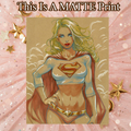 Supergirl Art Illustration Hard Signed 8.5x11in Fine Art PRINT