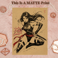 Psylocke Art Illustration Hard Signed 8.5x11in Fine Art PRINT