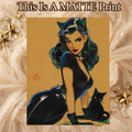 Catwoman Art Illustration Hard Signed 8.5x11in Fine Art PRINT