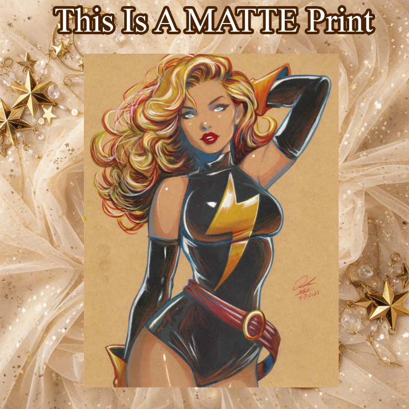Ms Marvel Art Illustration Hard Signed 8.5x11in Fine Art PRINT