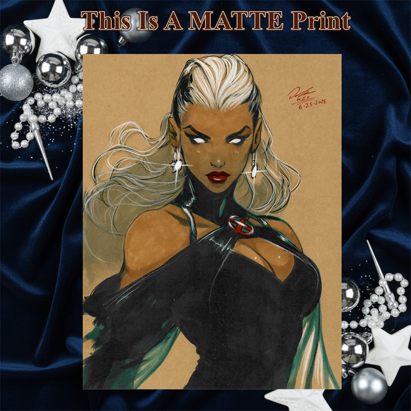 Storm Art Illustration Hard Signed 8.5x11in Fine Art PRINT