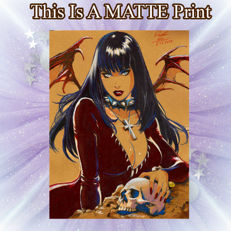 Vampirella Art Illustration Hard Signed 8.5x11in Fine Art PRINT