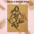 Psylocke Art Illustration Hard Signed 8.5x11in Fine Art PRINT