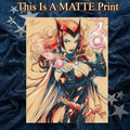 Scarlet Witch Art Illustration Hard Signed 8.5x11in Fine Art PRINT