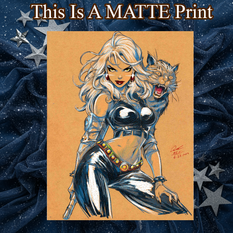 Jungle Girl Art Illustration Hard Signed 8.5x11in Fine Art PRINT