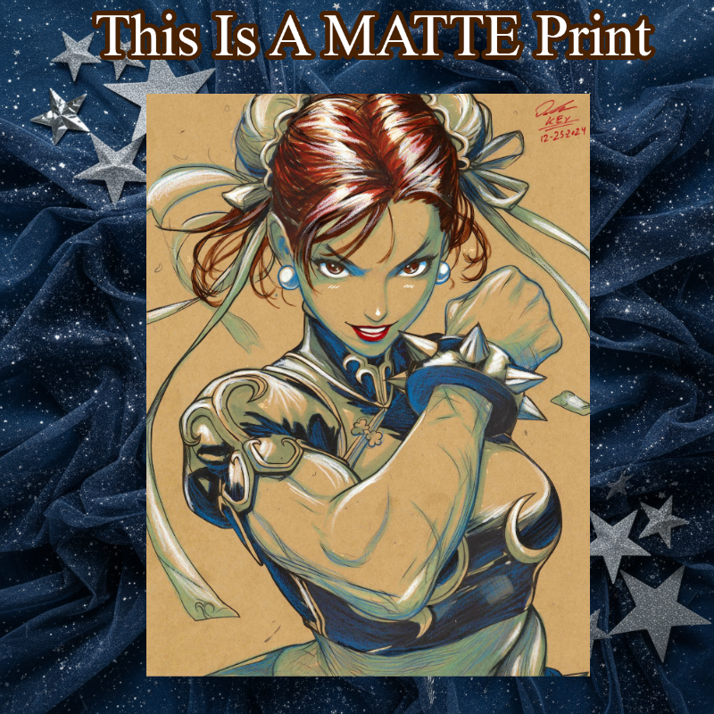 Chun Li Art Illustration Hard Signed 8.5x11in Fine Art PRINT