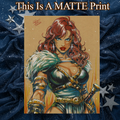 Red Sonja Art Illustration Hard Signed 8.5x11in Fine Art PRINT