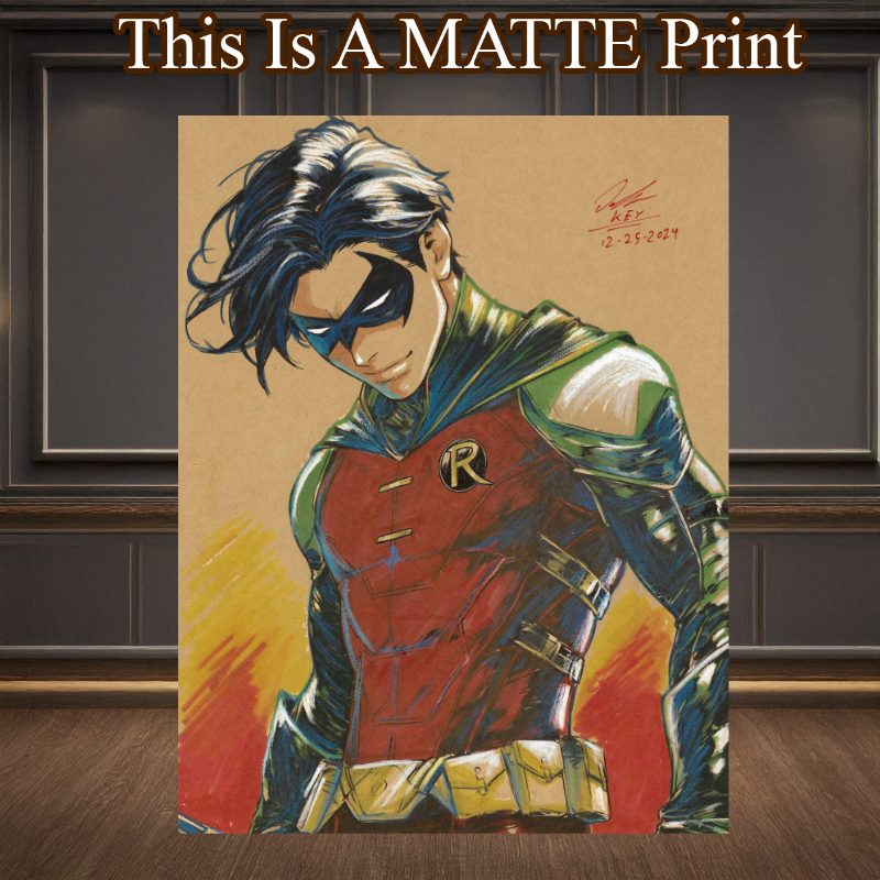 Robin Art Illustration Hard Signed 8.5x11in Fine Art PRINT