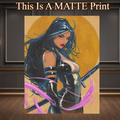 Psylocke Art Illustration Hard Signed 8.5x11in Fine Art PRINT