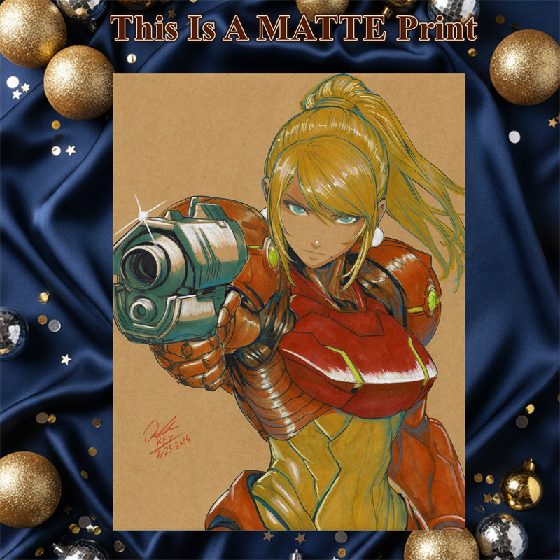 Samus Art Illustration Hard Signed 8.5x11in Fine Art PRINT