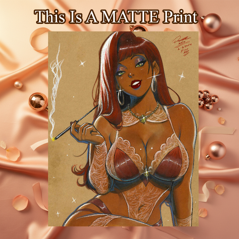 Jessica Rabbit Art Illustration Hard Signed 8.5x11in Fine Art PRINT