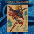 Supergirl Art Illustration Hard Signed 8.5x11in Fine Art PRINT