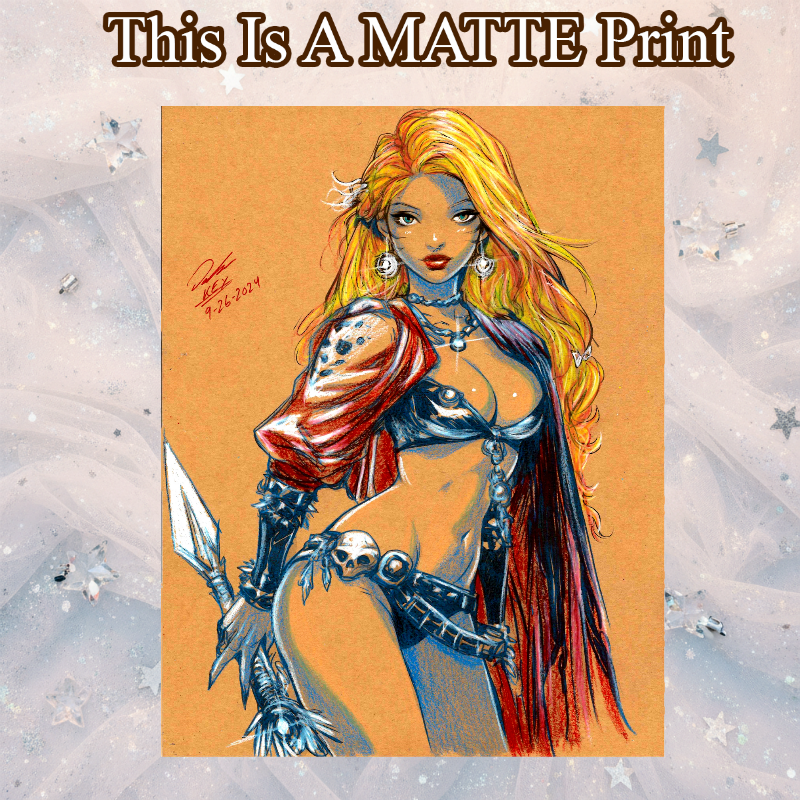 Jungle Girl Art Illustration Hard Signed 8.5x11in Fine Art PRINT
