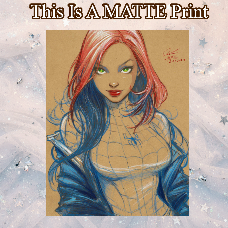 Mary Jane Art Illustration Hard Signed 8.5x11in Fine Art PRINT