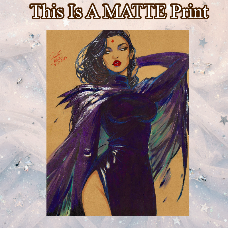 Raven Art Illustration Hard Signed 8.5x11in Fine Art PRINT