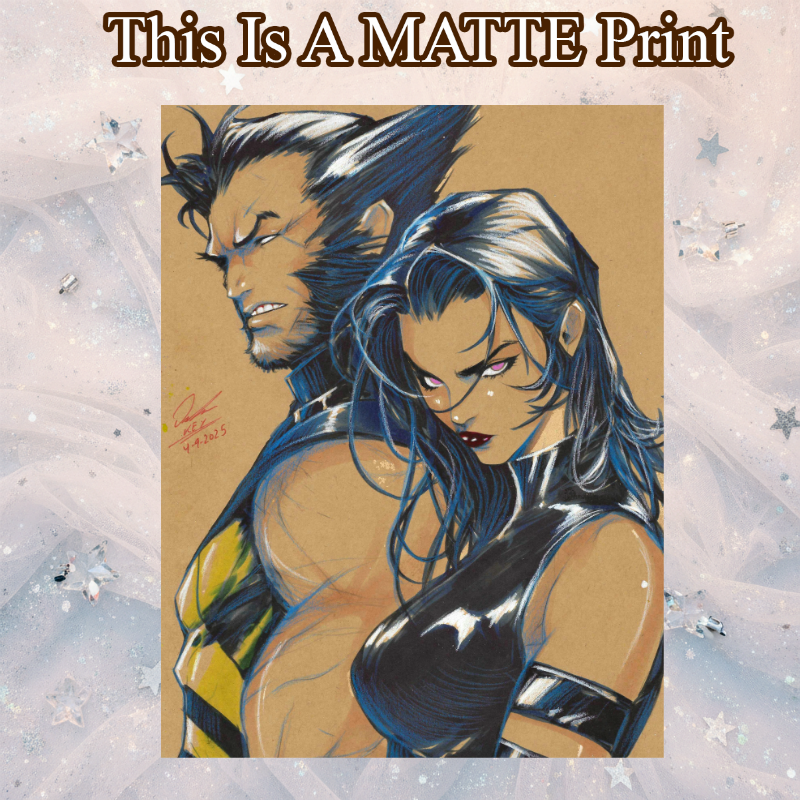 Psylocke Art Illustration Hard Signed 8.5x11in Fine Art PRINT