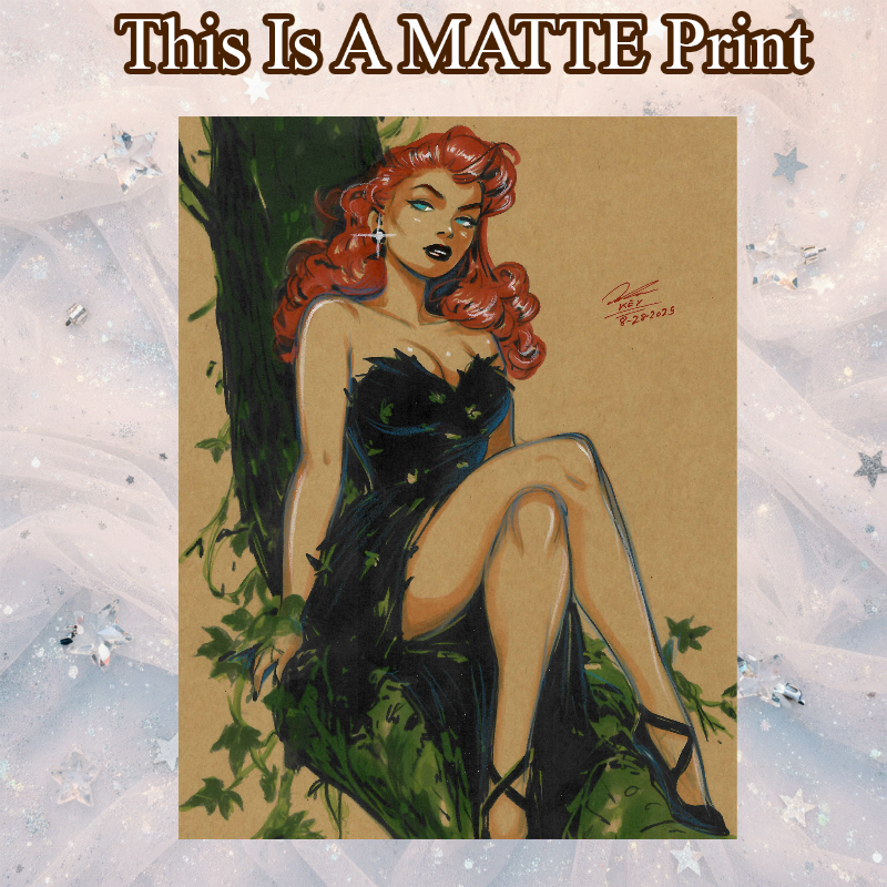 Poison Ivy Art Illustration Hard Signed 8.5x11in Fine Art PRINT