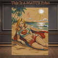 Supergirl Art Illustration Hard Signed 8.5x11in Fine Art PRINT
