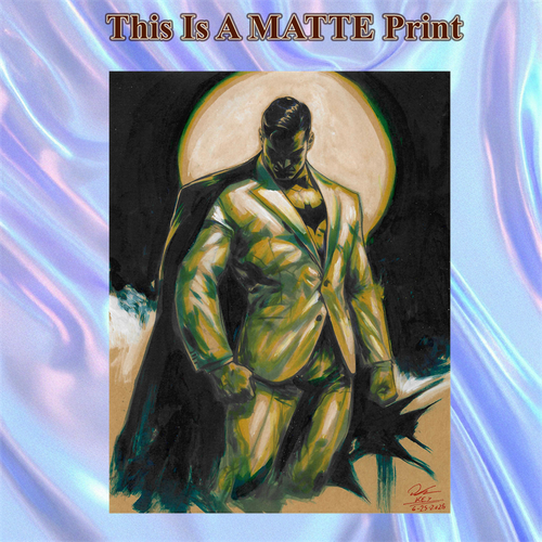 Batman Art Illustration Hard Signed 8.5x11in Fine Art PRINT