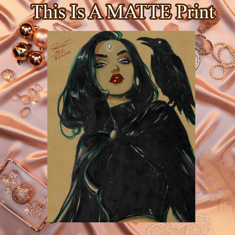 Raven Art Illustration Hard Signed 8.5x11in Fine Art PRINT